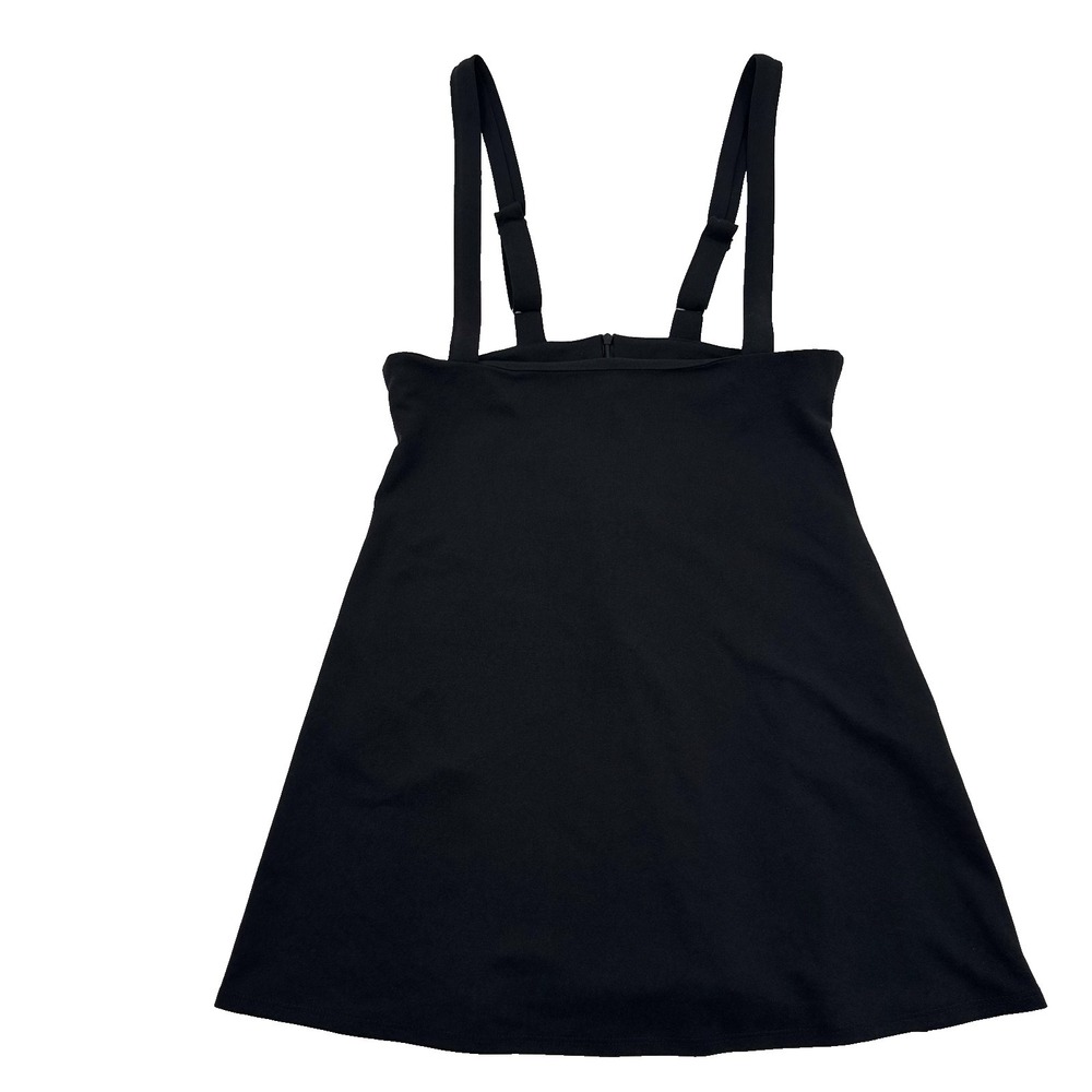 ModCloth Black Pinafore Overall Dress Adjustable Straps Size L - Picture 2 of 13